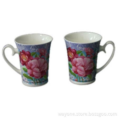 4-piece/Set 13oz Tea Mugs in Window Gift Box with Handle, Ideal for Gifts, Fashion Design, Food Safe